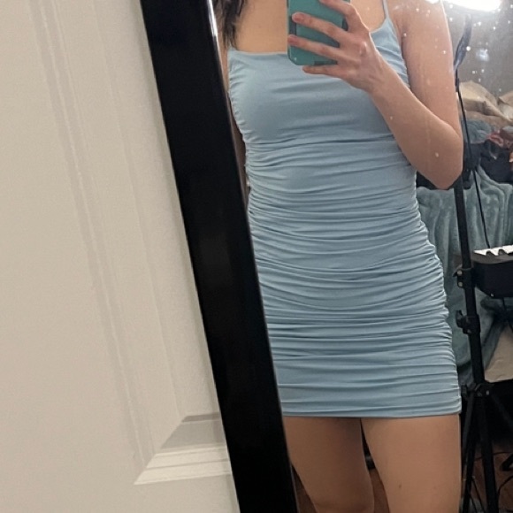 Oh Polly Light Blue Minidress - Picture 3 of 3